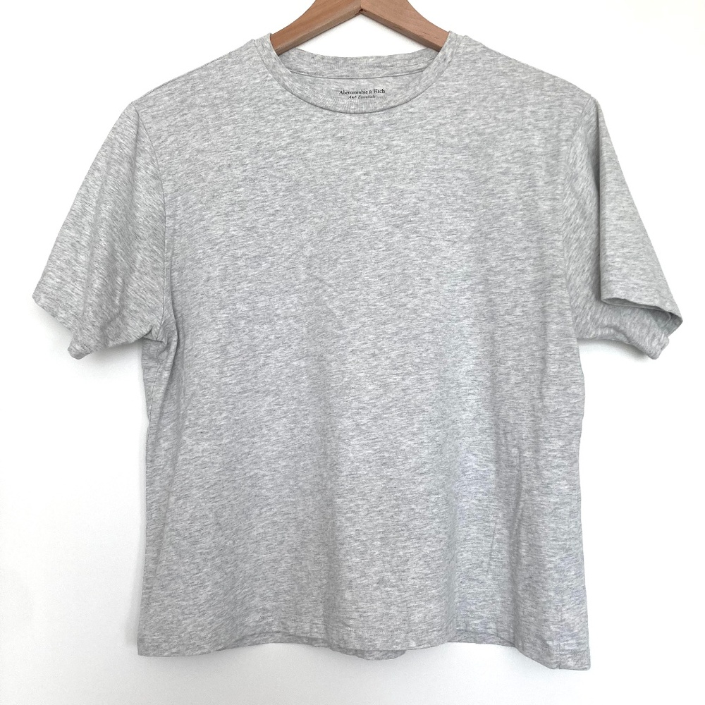 Abercrombie & Fitch Essential Premium Polished Relaxed Tee Light Grey
